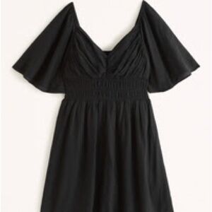 Abercrombie flutter sleeve  Black Women's Dress